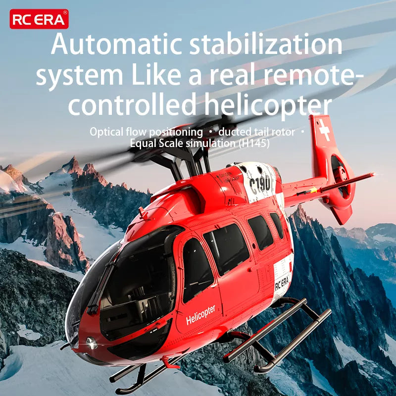 RC ERA C190 H145 RC Helicopter 6CH 6-Axis optical flow positioning Air pressure fixed altitude 1:28 true ducted Helicopter