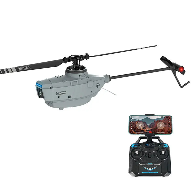 RCERA C127 RC Helicopter 2.4G 4CH 6-Axis Gyro Altitude Hold Optical Flow Localization Flybarless RTF Sentry Helicopter FUNYAT