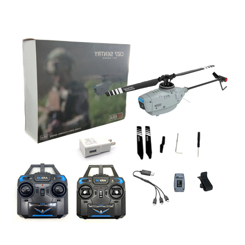 RCERA C127 RC Helicopter 2.4G 4CH 6-Axis Gyro Altitude Hold Optical Flow Localization Flybarless RTF Sentry Helicopter
