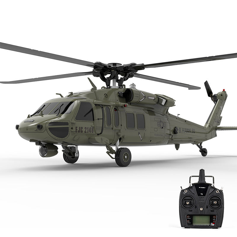 YXZNRC UH60 Black Hawk F09 1:47 Scale 6-Axis Gyroscope 6CH Brushless Flybarless 6G/3D Aerobatic Professional RC Helicopter