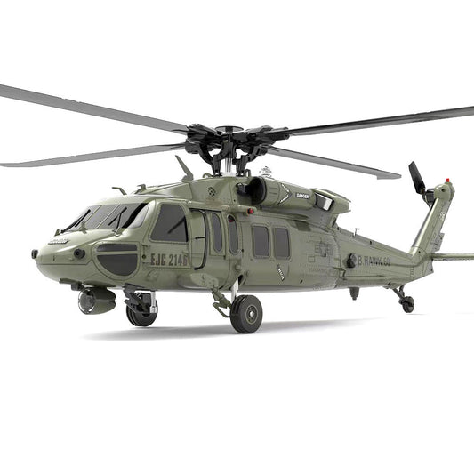 YXZNRC UH60 Black Hawk F09 1:47 Scale 6-Axis Gyroscope 6CH Brushless Flybarless 6G/3D Aerobatic Professional RC Helicopter