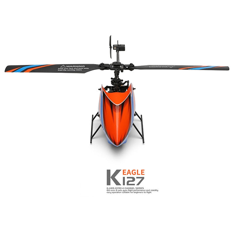 RC Helicopters WLtoys K127 2.4Ghz 4CH 6-Aixs Gyroscope Single Blade Propellor Helicotper For Kids Gift