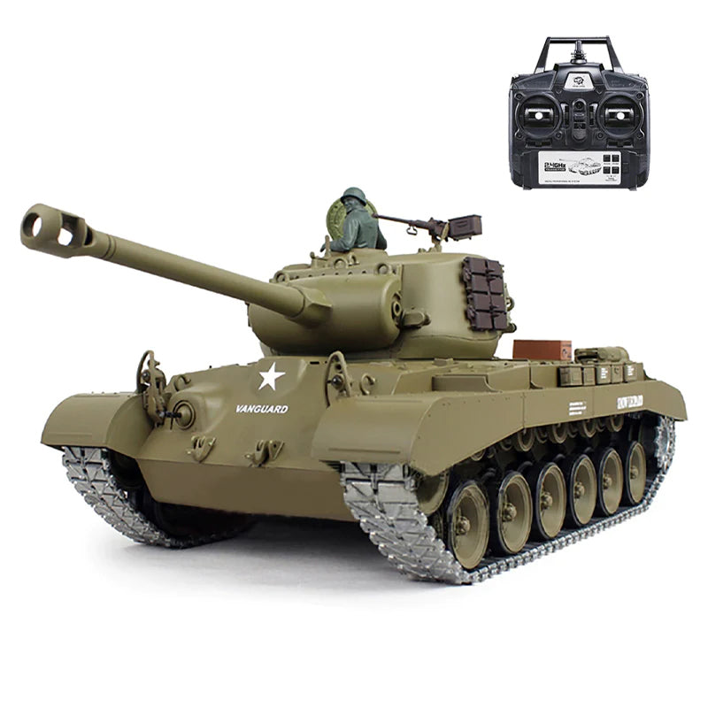 RC Tank Heng Long 3838 M26 1/16 Pershing US Army Snow Leopard Battle Tank Upgrade Metal RC Tank toys
