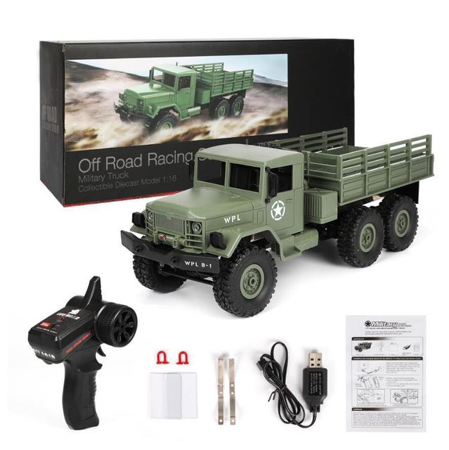 RC Truck WPL B16 1:16 RC Car 6WD 2.4G Off-Road Military Truck