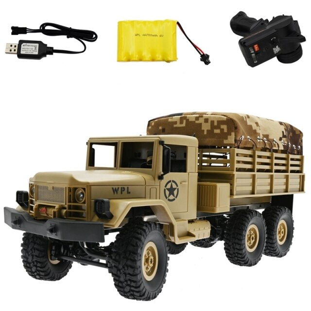 RC Truck WPL B16 1:16 RC Car 6WD 2.4G Off-Road Military Truck