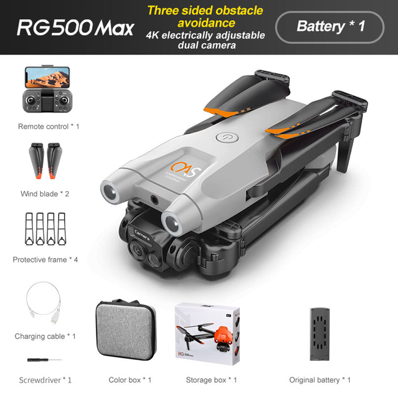 RG500 MAX RC Drone Brushless 4K Camera ESC WIFI FPV Three-Sided Obstacle Avoidance Folding Quadcopter