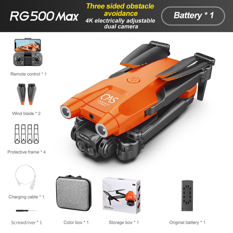 RG500 MAX RC Drone Brushless 4K Camera ESC WIFI FPV Three-Sided Obstacle Avoidance Folding Quadcopter