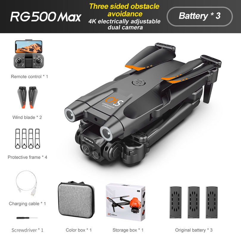 RG500 MAX RC Drone Brushless 4K Camera ESC WIFI FPV Three-Sided Obstacle Avoidance Folding Quadcopter