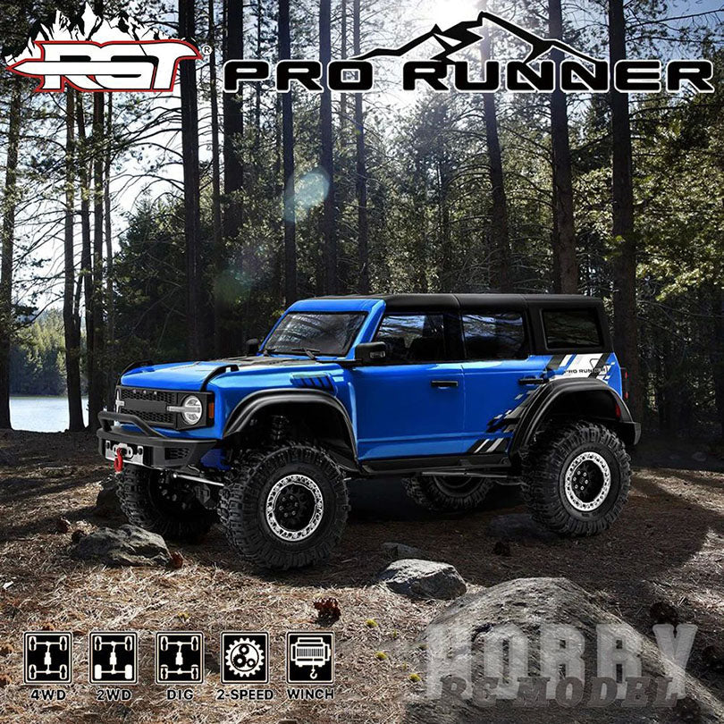 RGT EX86130 PRO Runner 4X4 RTR 1/10 RC Car Simulation Off-Road Climbing Vehicle 2-Speed Electric Car Toy