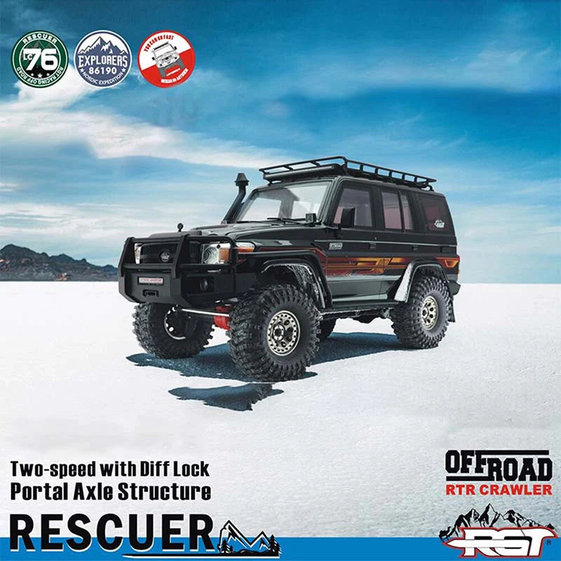 RGT EX86190 RC Car LC76 Rescuer Vehicles Off-Road Truck 4WD 1/10 Rock Crawler Toys