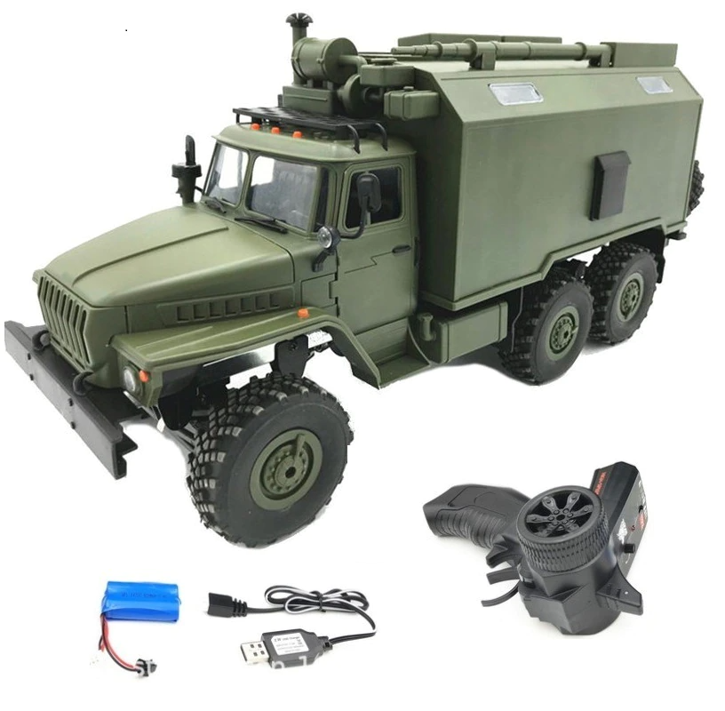 Rc Car Military Truck WPL B36 Ural 1/16 2.4G 6WD Rock Crawler Command Communication Vehicle RTR Toy