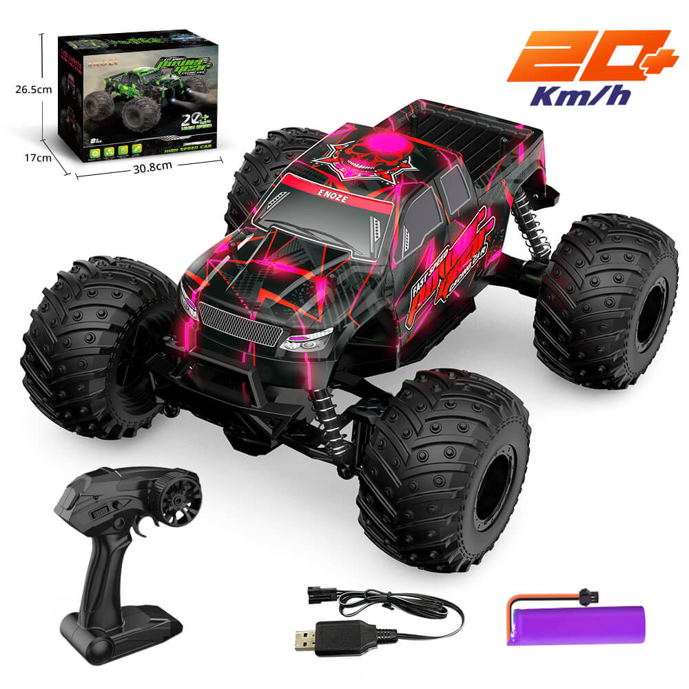 Rc Car 2.4G remote control system, 20KM/H, high toughness explosion-proof PVC car shell 1:14 off-road Vehicle Rc Toys
