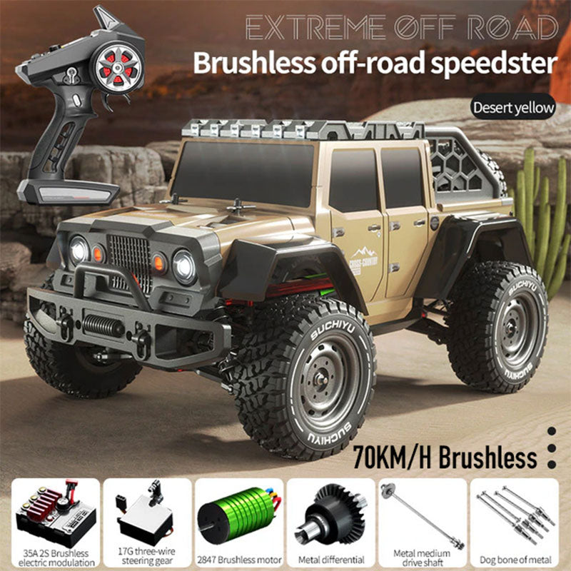 SCY 16104 Pro Jeep Retro Wrangler RC Car 116 70KMH Brushless Off-Road Car 35A ESC 2847 Brushless Motor