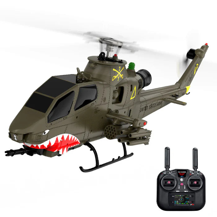 YUXIANG F112S AH-1 Cobra 1:32 scale RC helicopter red RTF FPV camera version overview

