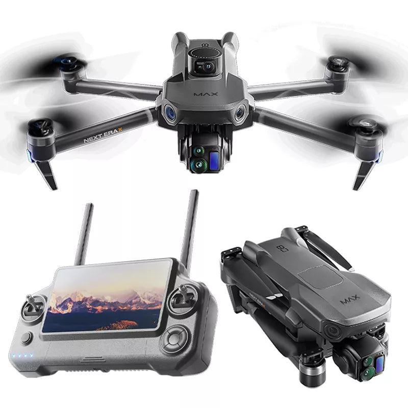 SMRC P7 MAX 3-Axis Gimbal 8K Drone Intelligent Obstacle Avoidance 5G GPS Large size Quadcopter with Screen Remote Control