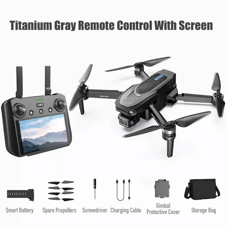 SMRC S840 PRO 8K Drone Titanium Gray 3 Axis Gimbal EIS Camera Intellig