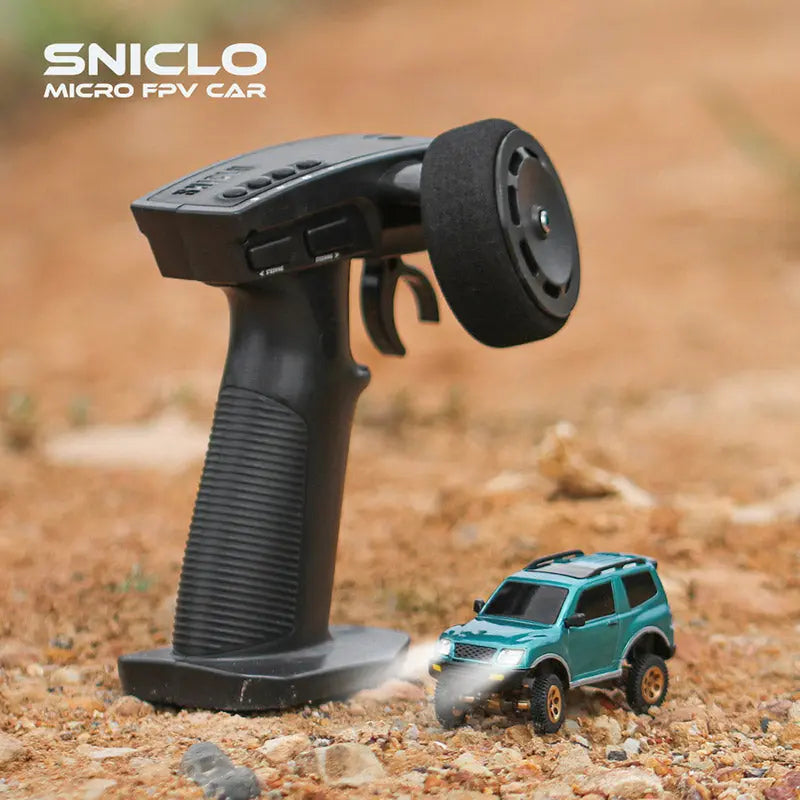 fpv rc car with goggles SNICLO SNT 3013 1/64 Pajero FPV RC Car Goggles 4WD Drift Climbing Truck