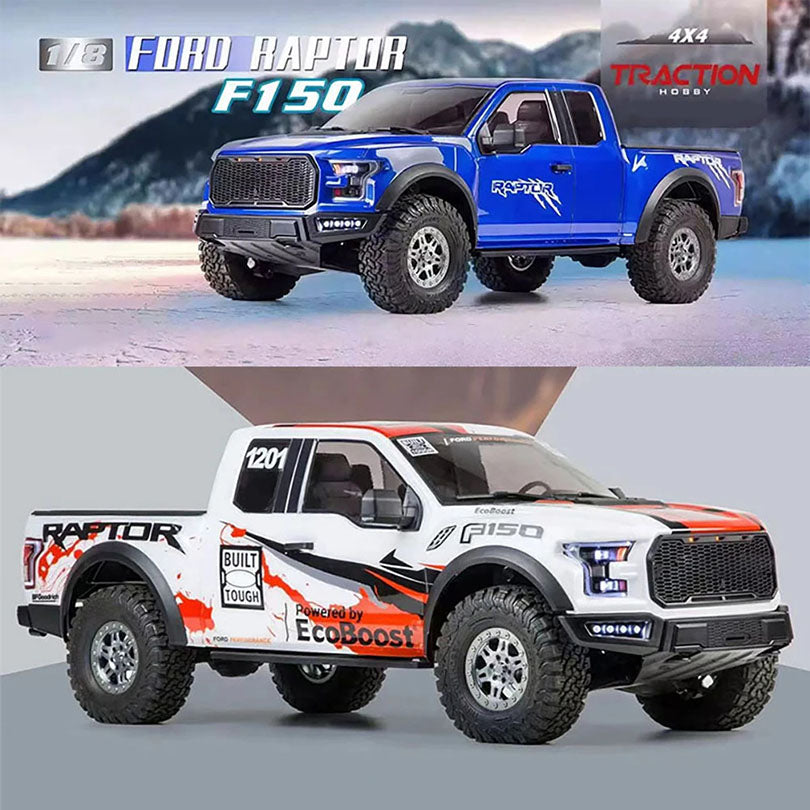 TRACTION HOBBY KM F150 FORD RAPTOR RC Car 1/8 RTR 2.4GHz Simulation Off-Road Climbing Crawler RC Car Toys