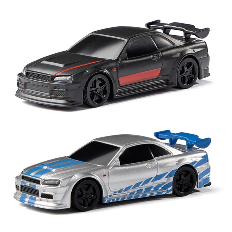 RC Drift Car Micro Car Turbo Racing 1:76 C74 Full Proportional RC Car Toys RTR Kit For Kids Adults FUNYAT