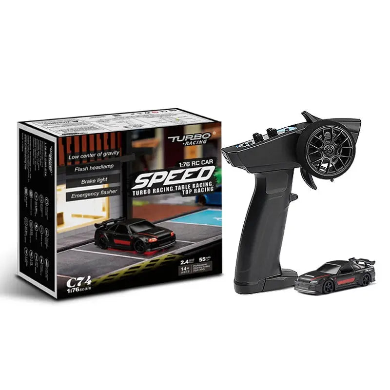 TURBO RACING C74 1:76 RCカー 限定版 RC Drift Car Micro Car Turbo Racing 1:76 C74 Full Proportional RC