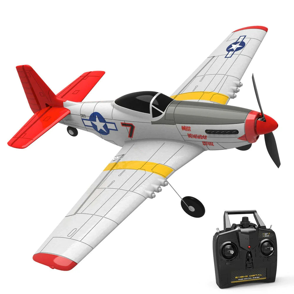 Volantex Mustang P-51D RC Plane 400mm Wingspan 2.4G 6-Axis Gyro Airplane One Key Return EPP for Beginner