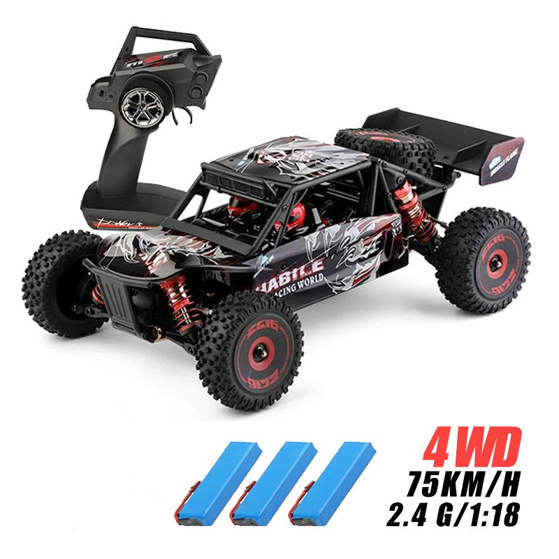 WLtoys 124016 RC Car High Speed 75KM/H 1:12 4WD 2.4G Brushless Motor Desert Off-Road Car