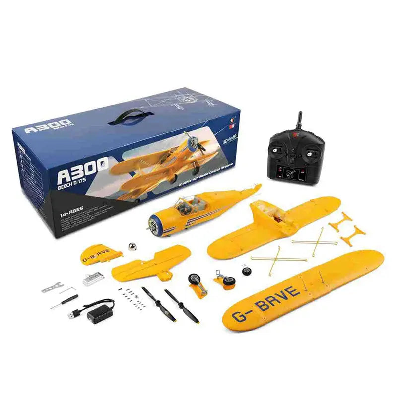 WLtoys XK A300 Beech D17S Biplane RC Plane 3D 6G System Real Fixed Win