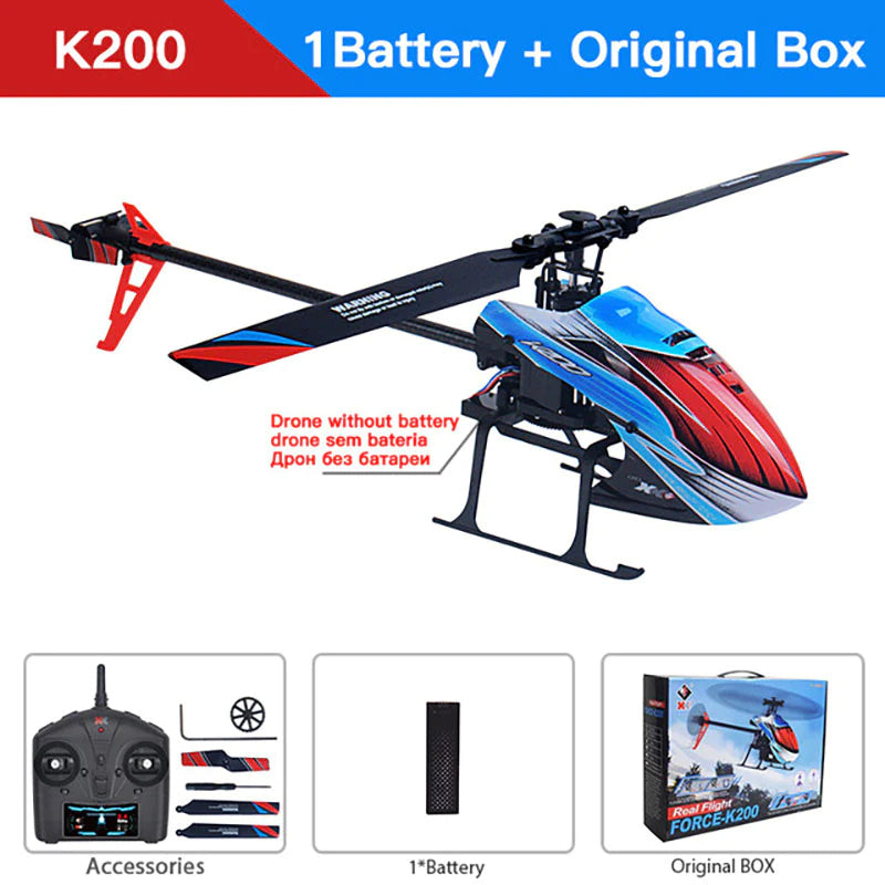 WLtoys XK K200 RC Helicopter 2.4G 6-Aixs Gyroscope 4CH Altitude Hold Optical Flow Helicopter Toys New