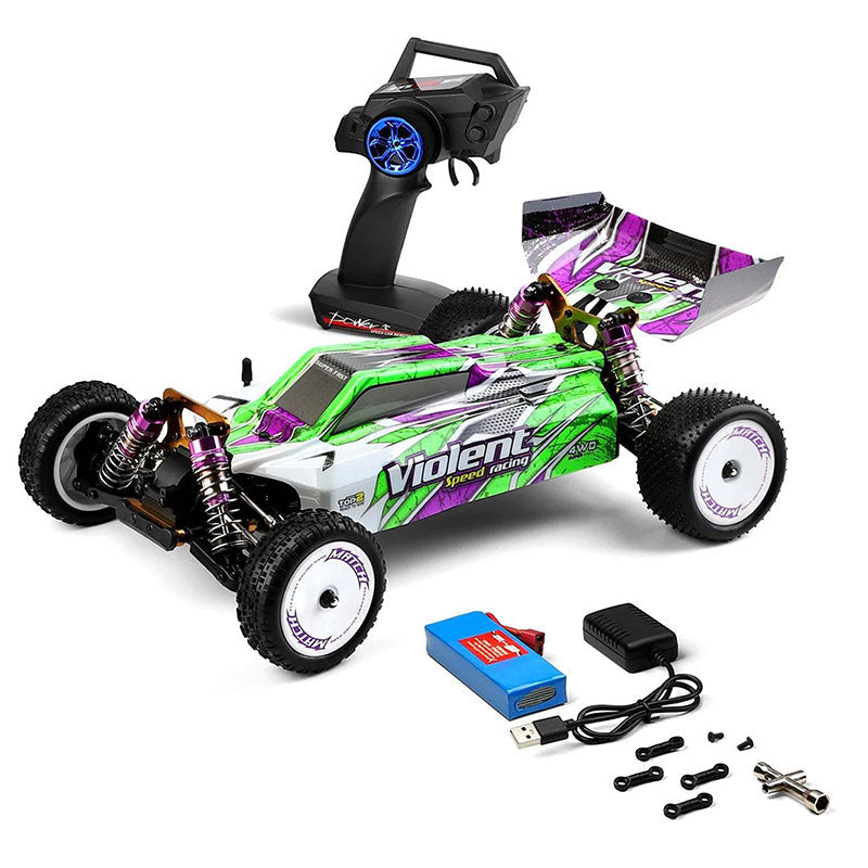 Wltoys 104002 RC Car Brushless Metal Chassis 4WD High Speed 60km/h Racing 2.4G Off-Road Drift Car