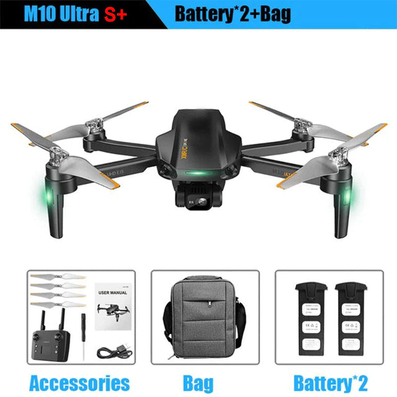 XMR/C M10 Ultra S+ 4K Drone 3-Axis EIS Gimbal 360° Obstacle Avoidance 5G WIFI GPS 4KM FPV Brushless Quadcopter FUNYAT