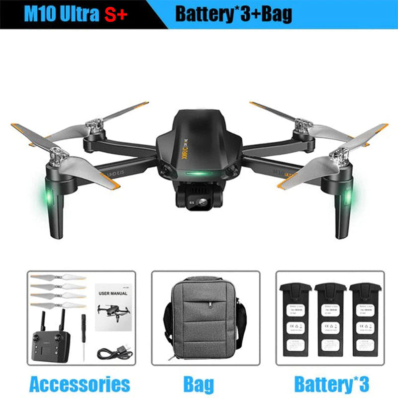 XMR/C M10 Ultra S+ 4K Drone 3-Axis EIS Gimbal 360° Obstacle Avoidance 5G WIFI GPS 4KM FPV Brushless Quadcopter