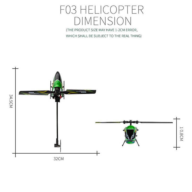 YXZNRC F03 RC Helicopter 2.4G RC Plane 4CH 6-Aixs Gyro Anti-collision Alttitude Hold Toy Plane