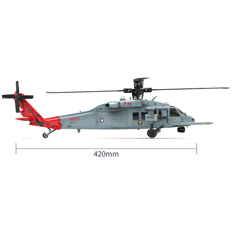 YXZNRC F09-H Naval Eagle 6CH 6-Axis Gyro RC Helicopter GPS Optical Flow Positioning 5.8G FPV Camera Dual Brushless Combat Helicopter