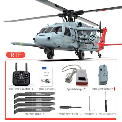 YUXIANG F09-H Naval Eagle 1:47 Scale 6CH GPS Optical Flow 5.8G FPV Dual Brushless Combat RC Helicopter RTF F09-H With Camera 1 Battery - RC Helicopter | FUNYAT