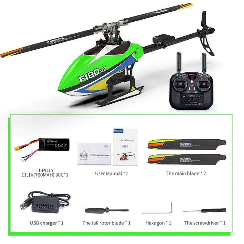 YXZNRC F180 V2 6CH 6-Axis Gyro GPS Optical Flow Localization 5.8G FPV Camera Dual RC Helicopter FUNYAT