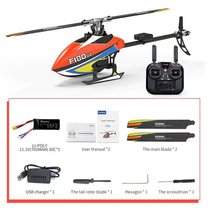 YUXIANG F180 V2 2.4G 6CH GPS Optical Flow 5.8G FPV Camera Dual Brushless 6-Axis Gyro RC Helicopter RTF Red Without Camera - RC Helicopter | FUNYAT