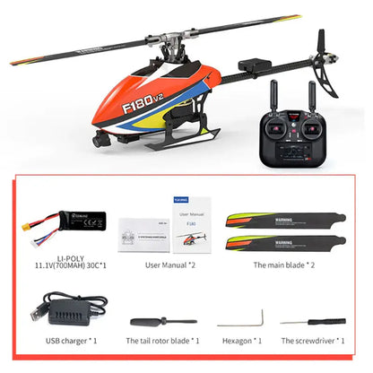 YXZNRC F180 V2 6CH 6-Axis Gyro GPS Optical Flow Localization 5.8G FPV Camera Dual RC Helicopter Red With Camera - RC Helicopter | FUNYAT