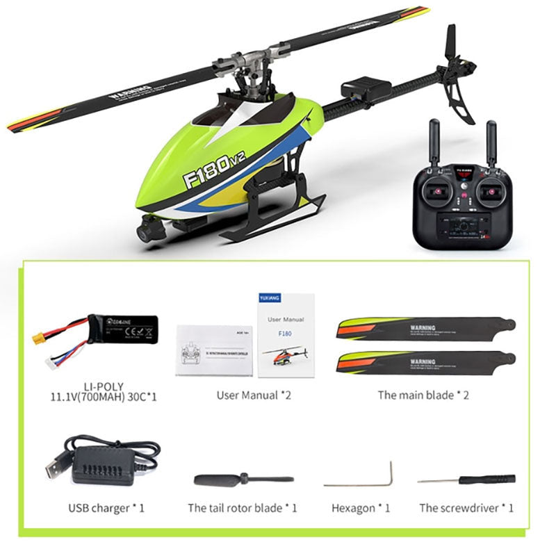 YXZNRC F180 V2 6CH 6-Axis Gyro GPS Optical Flow Localization 5.8G FPV Camera Dual RC Helicopter FUNYAT