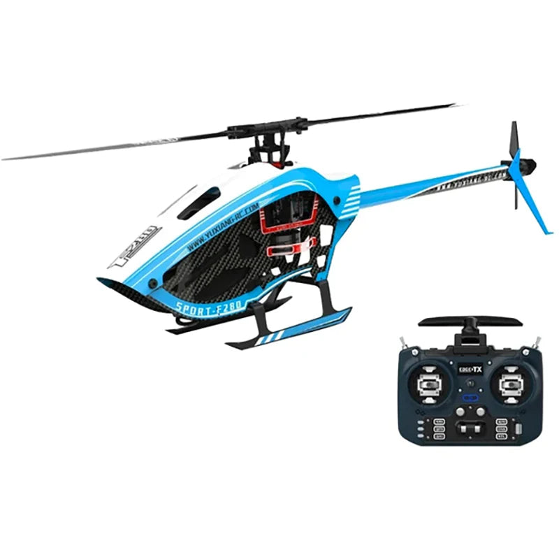 YXZNRC F280 RC Helicopter 6-Axis Gyro 3D6G Dual Brushless Direct Drive Motor Flybarless 2.4G 6CH Helicopter