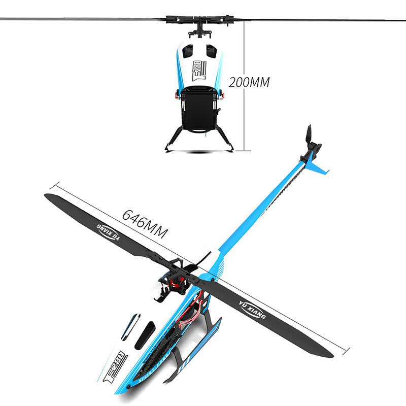 YXZNRC F280 RC Helicopter 6-Axis Gyro 3D6G Dual Brushless Direct Drive Motor Flybarless 2.4G 6CH Helicopter