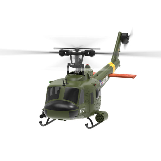 YXZNRC F07 UH1D Huey non-flanking Armed Helicopter 6-Axis Gyroscope and Optical Flow Localization 1:34 Flapless Helicopter