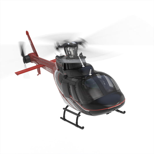 YXZNRC F08 1/27 Scale Bell 206 2.4G 6CH Brushless Direct-Drive 6G Flybarless RC Helicopter Model with Optical Flow Positioning