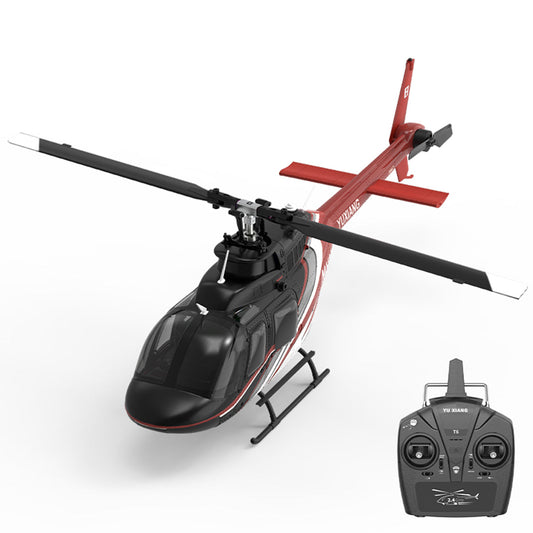 YXZNRC F08 1/27 Scale Bell 206 2.4G 6CH Brushless Direct-Drive 6G Flybarless RC Helicopter Model with Optical Flow Positioning