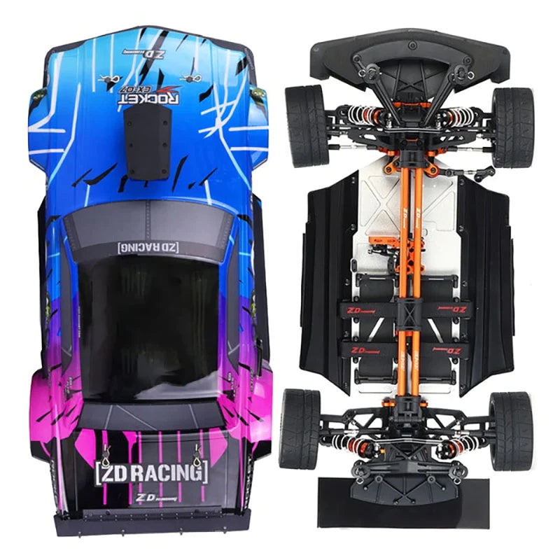 ZD Racing 1/7 EX07 EX-07 4WD RC Car High-Speed 130km/h Professional Flat Drift Sports Car Electric RC Model Toys Gift