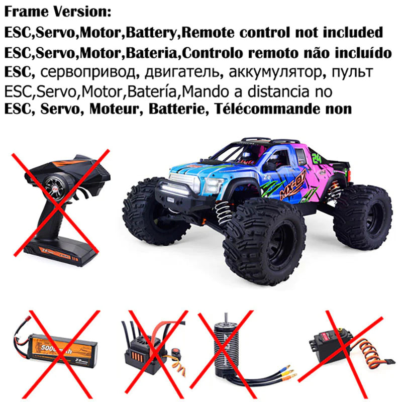 ZD Racing 1/7 MX-07 MX 07 4WD RC Car 8S Brushless Monster Truck Buggy Off-Road High-speed 80km/h RC Racing