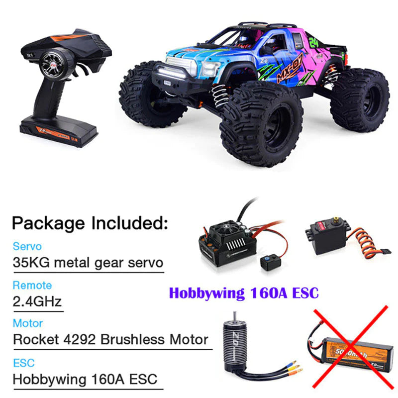 ZD Racing 1/7 MX-07 MX 07 4WD RC Car 8S Brushless Monster Truck Buggy Off-Road High-speed 80km/h RC Racing