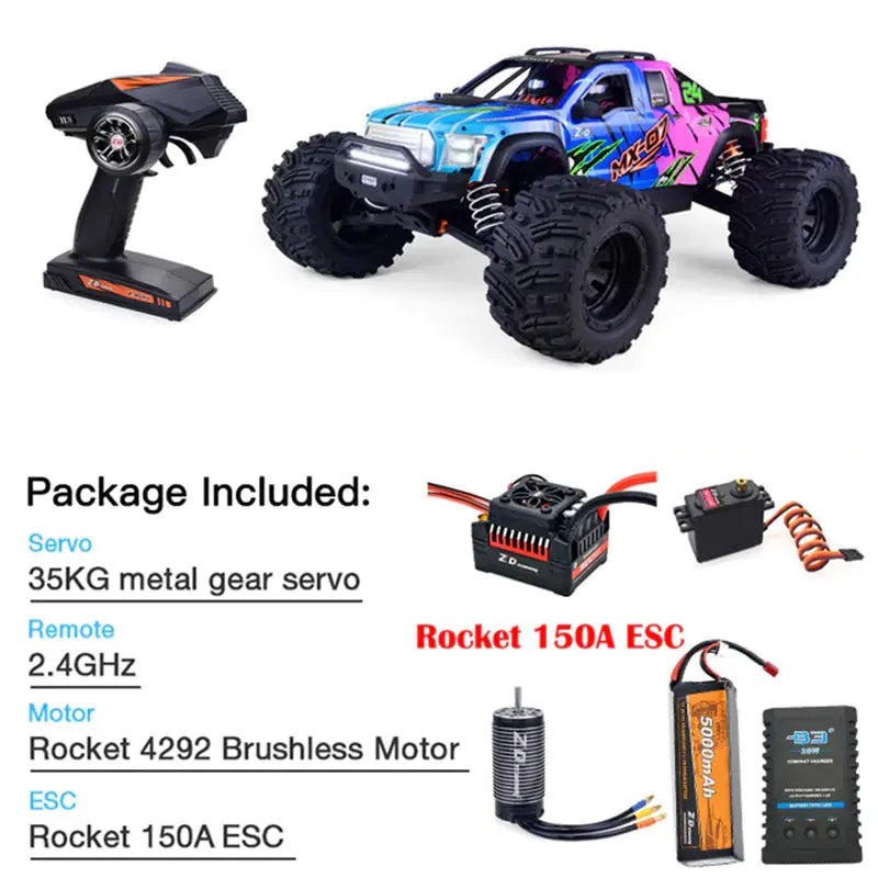 ZD Racing 1/7 MX-07 MX 07 4WD RC Car 8S Brushless Monster Truck Buggy  Off-Road High-speed 80km/h RC Racing