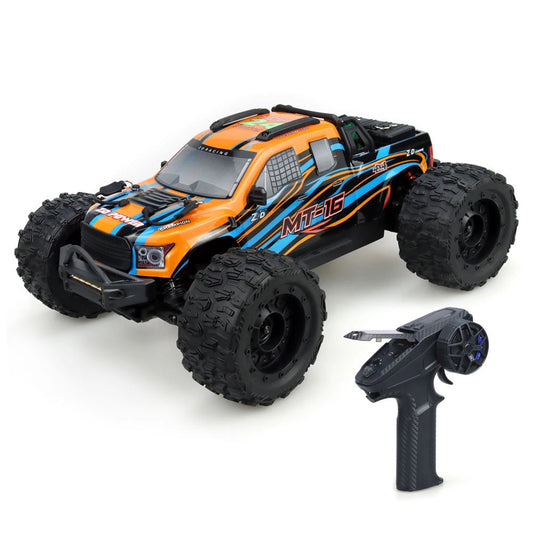 ZD Racing MT16 RTR 4WD RC Car 1/16 2.4G 80km/h Brushless 3S Desert Monster Off-Road Truck Alloy Chassis LED Light Full Proportional Oil Filled Shocks FUNYAT