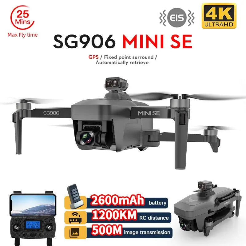 ZLL SG906 MINI SE 4K Drone HD Camera GPS 5G WiFi Brushless 360° Obstacle Avoidance RC Quadcopter FUNYAT