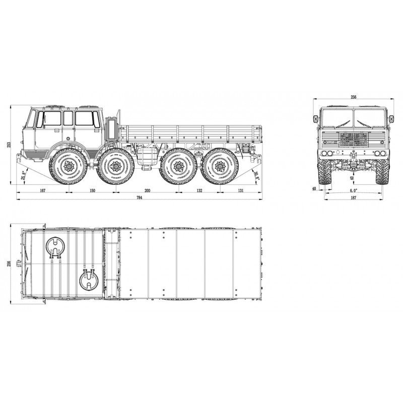 CROSSRC DC8 1/12 Scale 8x8 8WD RC Military Transport Truck Off-Road Crawler KIT/RTR - rc car,rc truck | FUNYAT